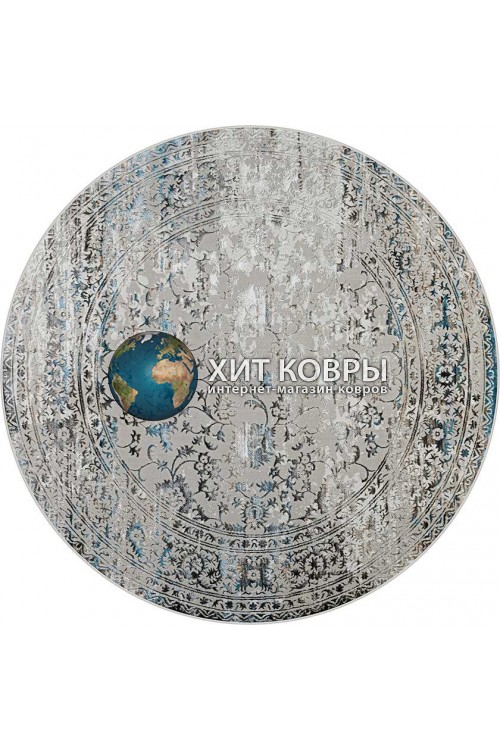 Турецкий ковер Roma 37905C Голубой круг